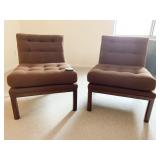 HENREDON ARMLESS CHAIRS CUSTOM COVERED IN GANT