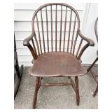 THREE ANTIQUE CHAIRS - WINDSOR ARMCHAIR ANTIQUE