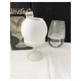 HEAVY GLASS CANDLE HOLDER, ANIMATED CANDLE HOLDER