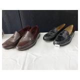 SIZE 10D 2 PAIRS LEATHER SHOES