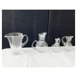 CRYSTAL PITCHERS, CRUET, ETC.