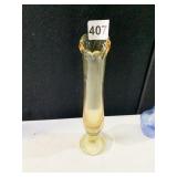 AMBER BUD VASE 10"