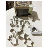 COOKIE CUTTERS AND VINTAGE CIGAR TIN