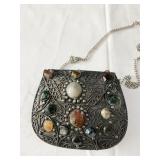 ORNATE MULTI STONES SMALL PURSE