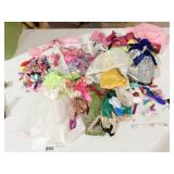 ASSORTED BARBIE CLOTHES, SHOES ETC.