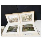 ALUMINUM PICTURES SET OF 4, THREE MORE SETS SO