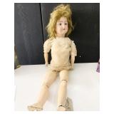 COMPOSITION BABY DOLL 31" FEET CRACKED