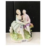 GERMANY FIGURINE LADY & MAN 7.5" H