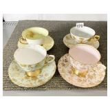 SHELLEY, TUSKAN, ROSENTHAL CUPS & SAUCERS