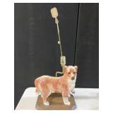 DOG LAMP, CRACKED LEG, 26.5" H, NO SHADE