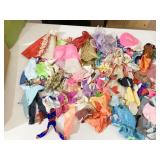 ASSORTED BARBIE CLOTHES HATS, ETC.