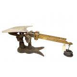 FAIRBANKS DOUBLE BEAM IRON AND BRASS POSTAL SCALE