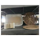 TRAYS & WOVEN BASKETS, WALL SCONCE SET