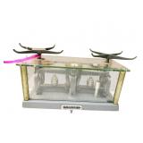 TORSION BALANCE, GLASS CASE, NICKLE PLATED BRASS,