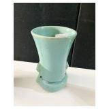 VINTAGE DOUBLE HANDLED VASE 9" H