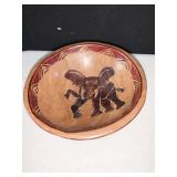 HAND CARVED WOODEN BOWL 1.5" G X 5.5" ROUND
