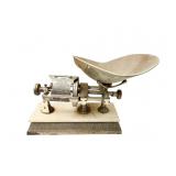 LARGE MICROMETER W MARBLE BASE AND PLATE "THE