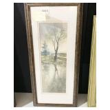 EOGIFFORD TREE ON THE WATER PAINTING 1995 SIGNED