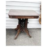 VICTORIAN BROWN MARBLE TOP TABLE