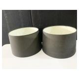 BLACK ROUND LAMPSHADES SET OF 2