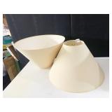 TAN COLORED LAMP SHADE X2