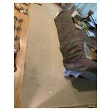 TWEED WOVEN RUG W/ FRINGE 100" X 145 HAS BEEN