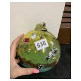 VERY LARGE HAND-BLOWN GLASS GLOBE SUPER COLORFUL!