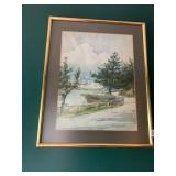 WATERCOLOR SIGNED OF BERMUDA LOWER RIGHT SEE