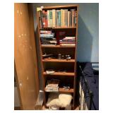WOOD BOOK SHELF 74.5" H 24W" X 11"D