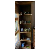 WOOD BOOK SHELF 80" H X 20" W X 15.5"D