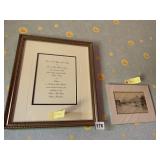 FRAME ONLY 12" X 14" & BRIDGE PRINT 8.5" X 6.5"