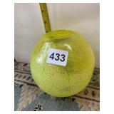 LEMON YELLOW BLOWN GLASS GLOBE/BOWL