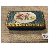 SHELLEY 5.75" DRESSER BOX W/ FLOWER DECORATION