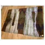 MCM AREA RUG SHAD 54" X 77" HAND MADE MULTI PILE