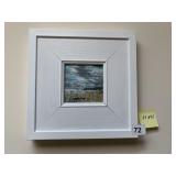 PAINTING IN WOOD FRAME OVERALL SZ. 11" X 11"