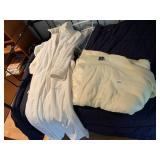 RALPH LAUREN BLANKET AND WHITE ROBE