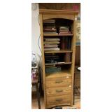 THREE DRAWER BOOKCASE SHELVING UNIT
