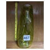 MOSS COLORED HAND-BLOWN VASE