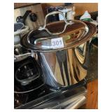 CHEF MATE COOKWARE SAUCEPOT WITH LID STAINLESS