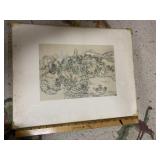 SIGNED WATERCOLOR FRAMED PICTURE