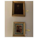 TWO PRINTS IN FRAMES UNDER GLASS 12" X 12" & 8" X