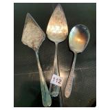 3 SILVERPLATE SERVING PIECES