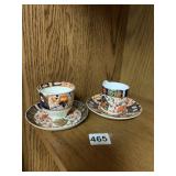 TEACUPS & SAUCERS (2) BOTH MADE IN ENGLAND