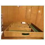 WOOD PULL OUT TRAY   16.6" X 16.5" FELT LINED