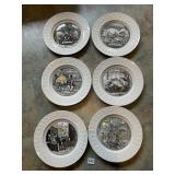 ADAMS OF ENGLAND SET OF 6 CHARLES DICKENS PLATES