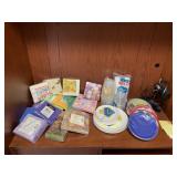 ENTERTAINING SUPPLIES, NAPKINS, PLATES, ETC.