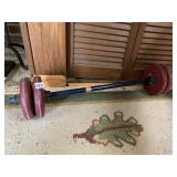 BARBELL WITH FOUR 5LB WEIGHTS