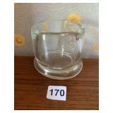 GROUND PONTIL BLOWN GLASS THICK GLASS 3.5" H X
