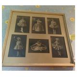 DANCING BALLERINA 6 SECTION PRINT15.5" X 15.5"