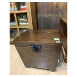WOODEN BLANKET CHEST, REALLY GOOD COND.